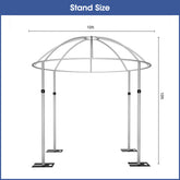Lofaris Dome Canopy 10x10ft Pipe and Drape Stand, Elegant Wedding Arch Frame, Decorative Backdrop for Ceremony Party